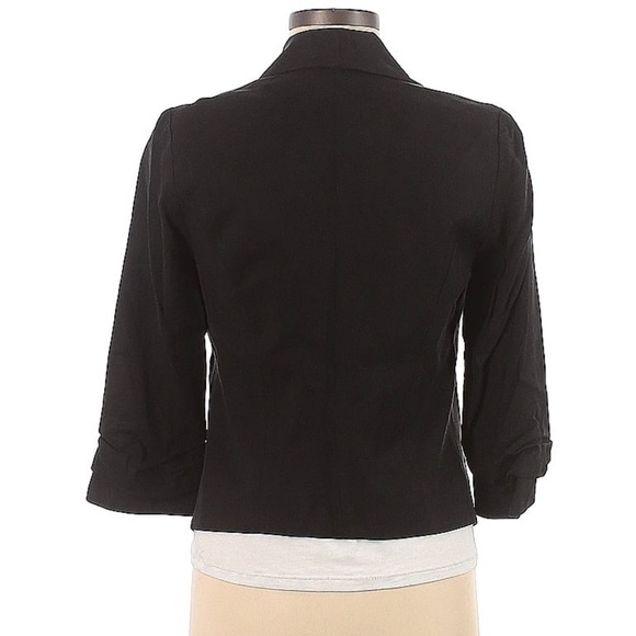 [SOLD] Cartonnier Anthropologie | Black 100% Tencel Open Front Blazer Sz 6 - Picture 2 of 8